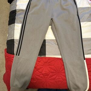 Adidas Gray Sweatpants with Tapered Fit